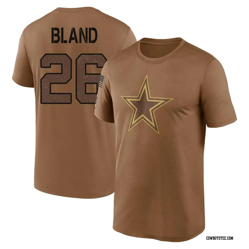 Men's Dallas Cowboys ＃26 DaRon Bland Brown 2023 Salute To Service Performance T-Shirt