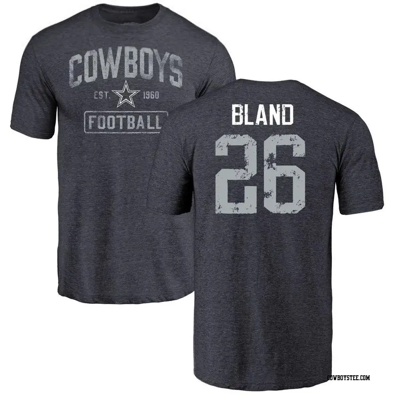 Men's Dallas Cowboys ＃26 DaRon Bland Navy Name & Number T-Shirt