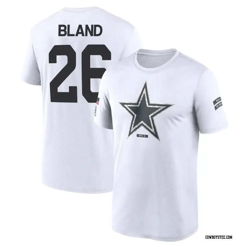 Men's Dallas Cowboys ＃26 DaRon Bland White 2024 Salute to Service Performance T-Shirt