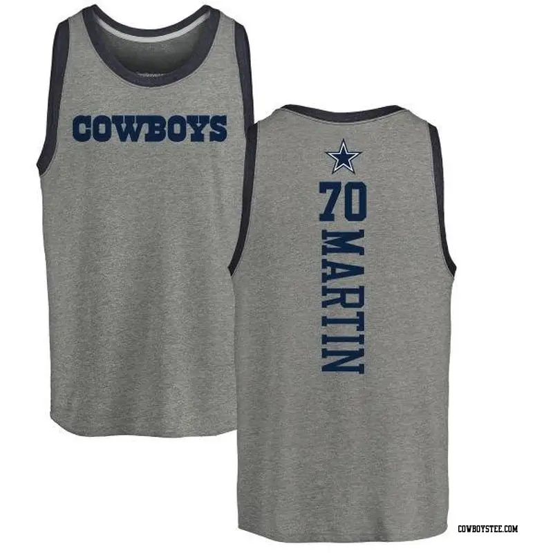 Men's Dallas Cowboys ＃70 Zack Martin Ash Backer Tank Top