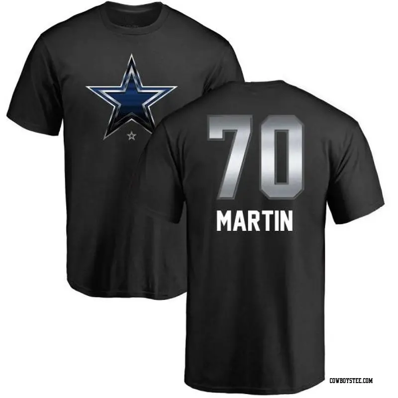 Men's Dallas Cowboys ＃70 Zack Martin Black Midnight Mascot T-Shirt