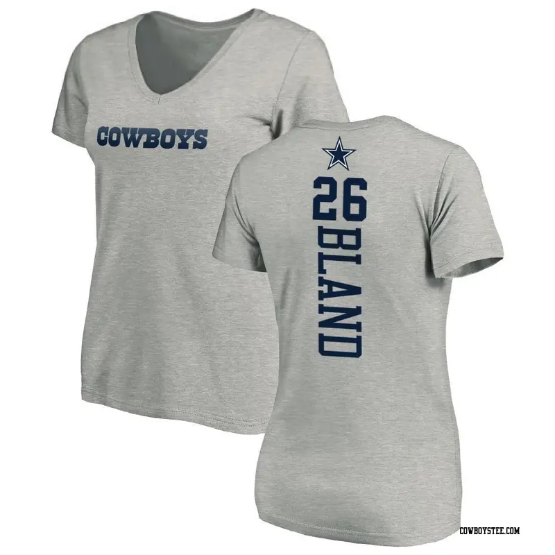 Women's Dallas Cowboys ＃26 DaRon Bland Ash Backer Slim Fit T-Shirt