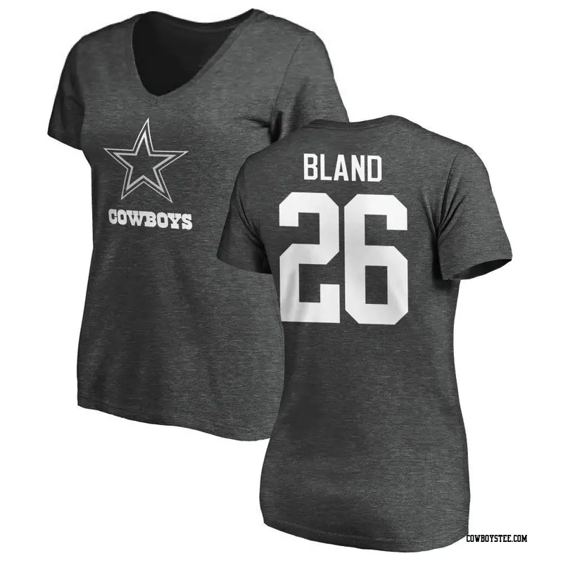 Women's Dallas Cowboys ＃26 DaRon Bland Ash One Color T-Shirt