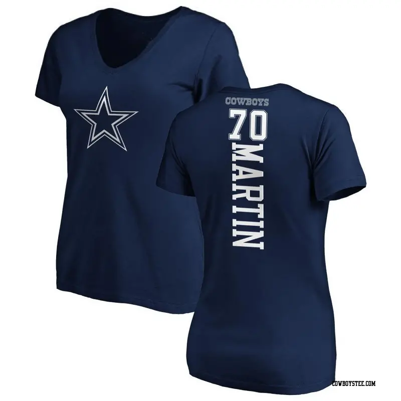 Women's Dallas Cowboys ＃70 Zack Martin Navy Backer T-Shirt