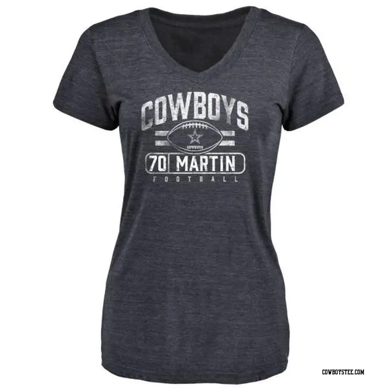 Women's Dallas Cowboys ＃70 Zack Martin Navy Flanker T-Shirt